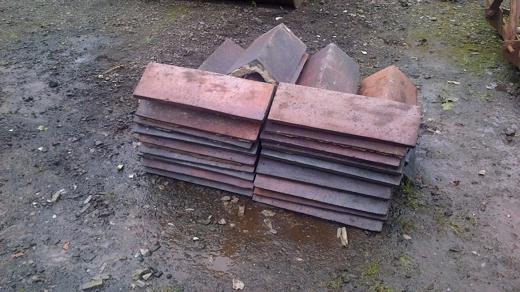 old angular ridge tiles for bangor blue slated roofs in Ballymoney