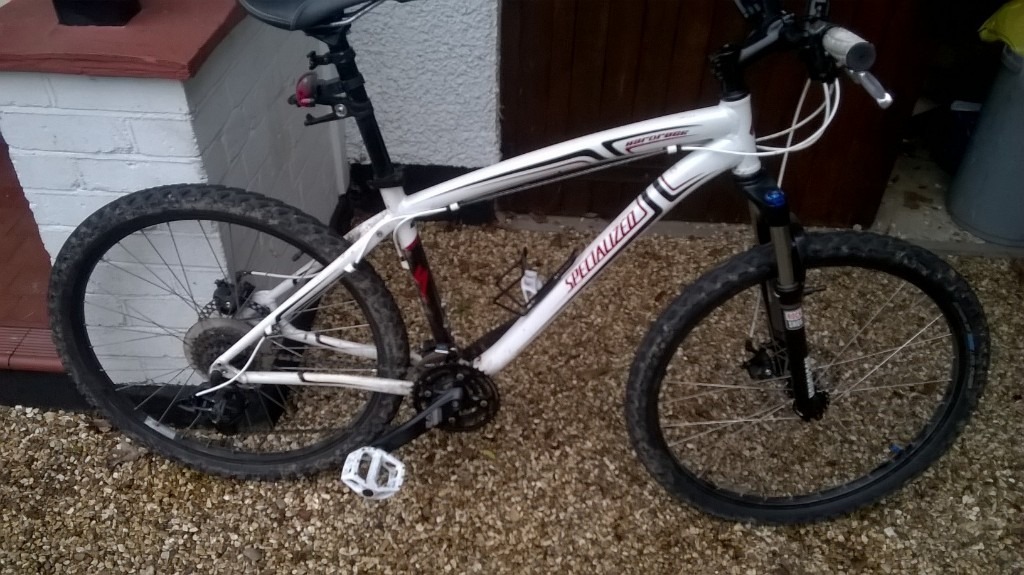 specialized hardrock white and black