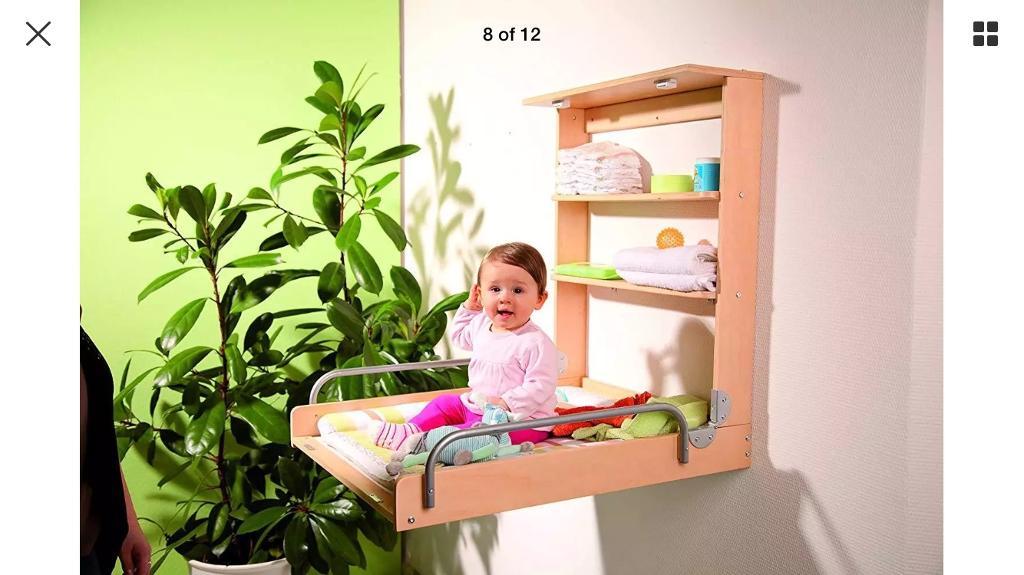 Roba Baumann Gmbh Wall Wrap Shelf and fold down Baby Changing Table in Dollar