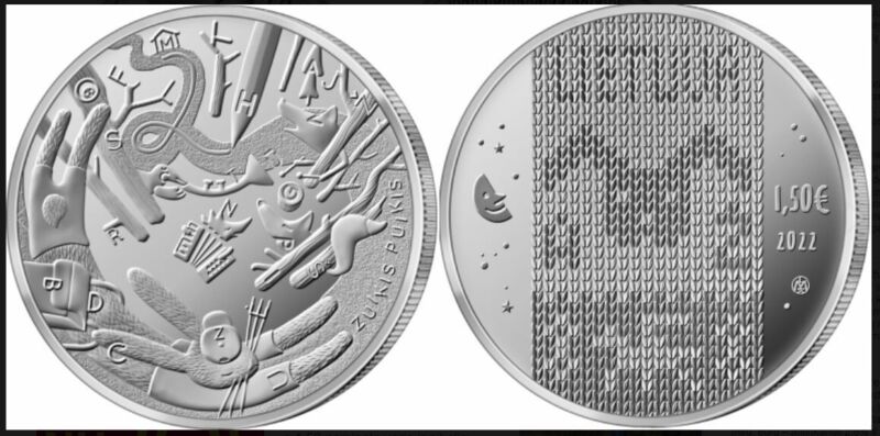 Lithuania 1,50€ euro coin 2022 dedicated to the fairy tale Zuikis Puikis