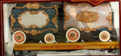 Bachmann 92706 G Emmett Kelley Jr. Circus Flatcar w/2 Tableau Wagons Metal Wheel