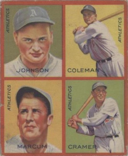 1935 Goudey 4-in-1 - Bob Johnson Doc Cramer Ed Coleman #9J