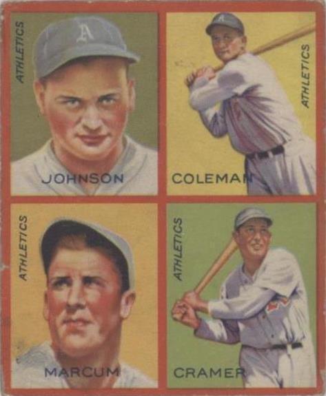 1935 Goudey 4-in-1 - Bob Johnson Doc Cramer Ed Coleman #9J
