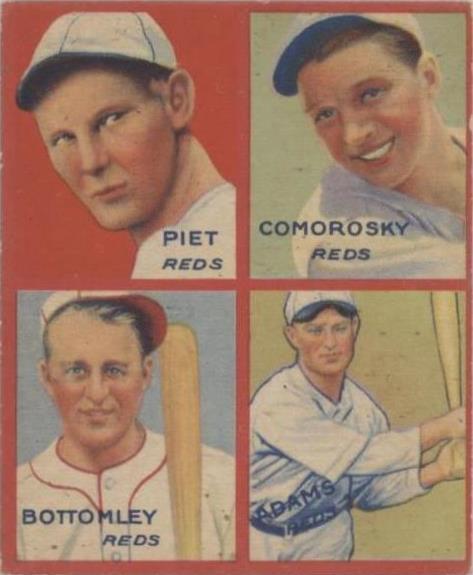 1935 Goudey 4-in-1 - Adam Comorosky Jim Bottomley Sparky Adams #3F