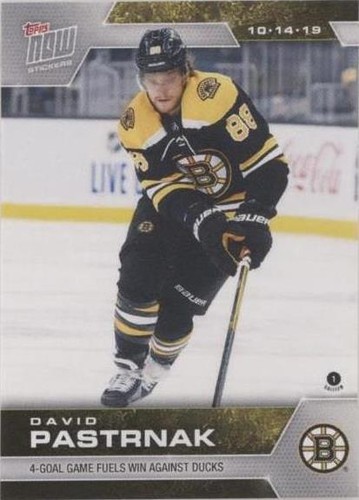 2019-20 Topps Now NHL Stickers - David Pastrnak #18