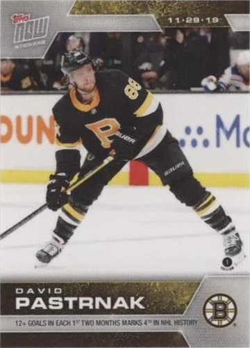 2019-20 Topps Now NHL Stickers - David Pastrnak #77