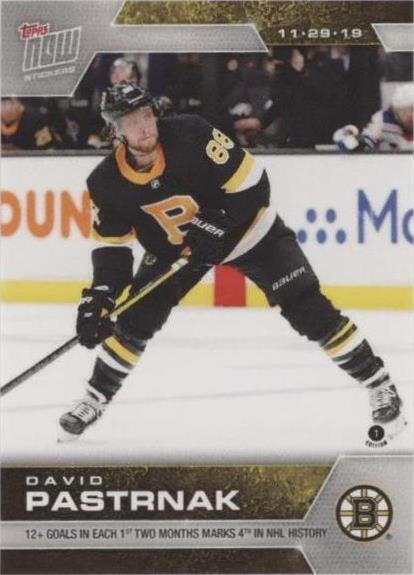 2019-20 Topps Now NHL Stickers - David Pastrnak #77