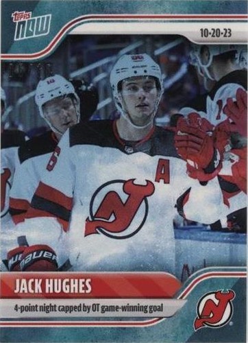 2023-24 Topps Now NHL Stickers - Jack Hughes #14