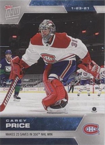 2020-21 Topps Now NHL Stickers - Carey Price #15