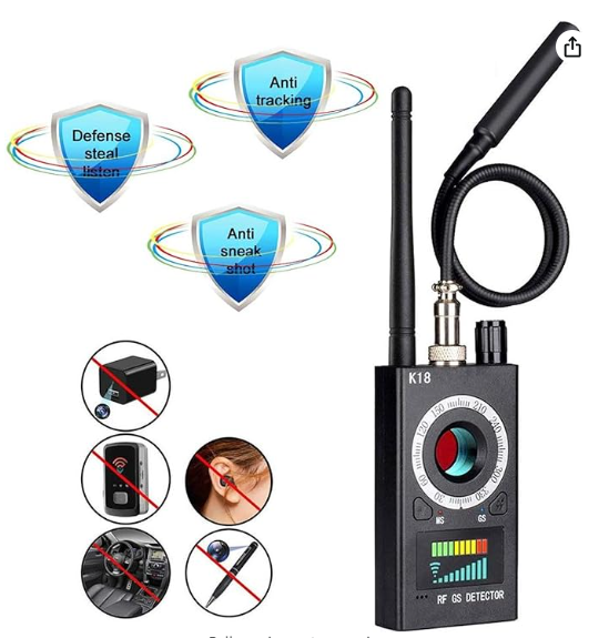 K18 Anti Spy Hidden Camera Detector Bug Detector Hidden Device Detector RF Audio