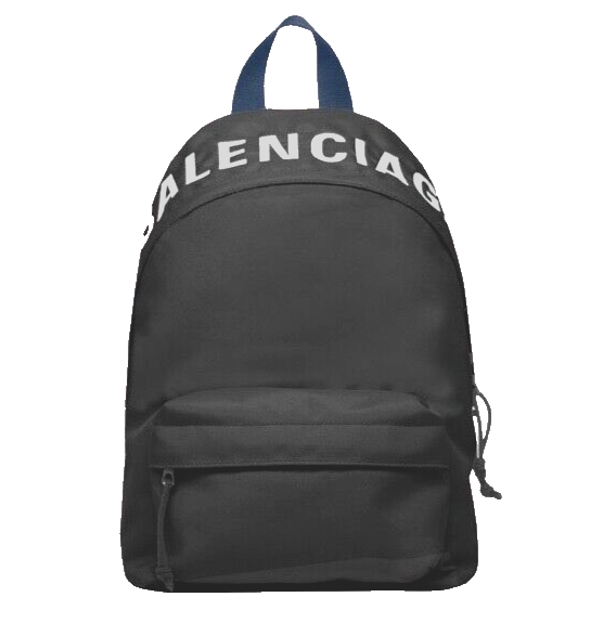 BALENCIAGA 21AW WHEEL BACKPACK 総柄ロゴ Balenciaga Wheel Logo-print Nylon Backpack - Black And White