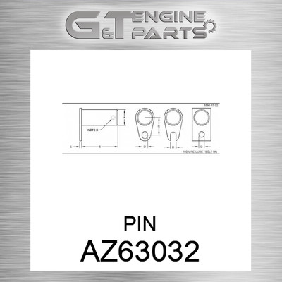 AZ63032 PIN fits JOHN DEERE (New OEM)