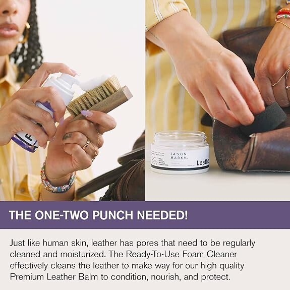 Jason Markk Leather Care Kit - Helps Maintain & Care for Leather Goods