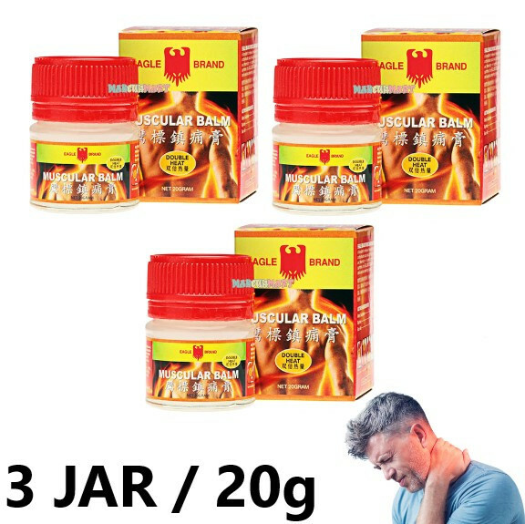 3 x Eagle Brand muscular Balm Balsem Neck Muscle Pain Relief Joint Pain  20g