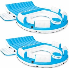 Intex 7-Person Inflatable Island Pool Lake Raft Lounger for Adults (2 Pack)-NEW | eBay