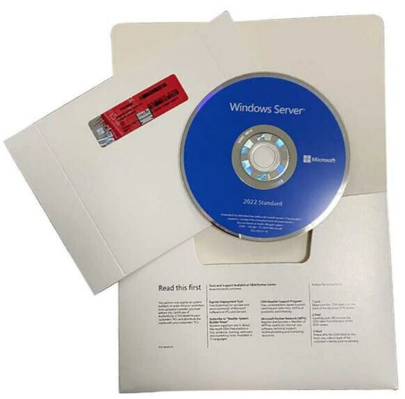 Sealed Windows Server 2022 DataCenter 16 Cores 64Bit DVD & COA OEM + 50 CALs - Picture 2 of 6
