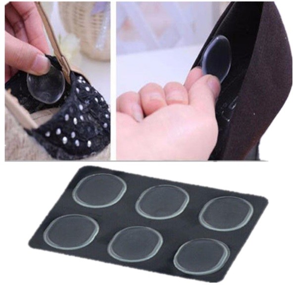 Set 6 Cuscinetti Gel Silicone Morbido Cura Protezione Talloni Piede Adesivo dfh