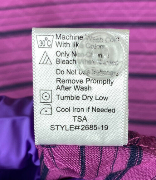 Tommy Armour Polo Shirt Large Men's Striped Purple Dri-Logic Golf Clothing (D16)