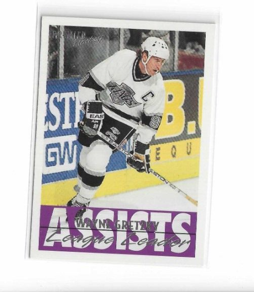 1994-95 Topps Premier Assists League Leader Wayne Gretzky