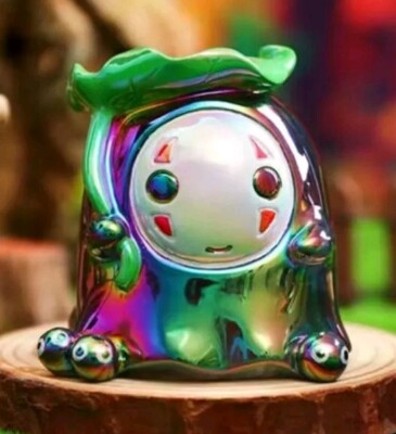 Hayao Miyazaki Small Lamp Lighted Figure Series NO-FACE w/ LEAF   Resin NEW