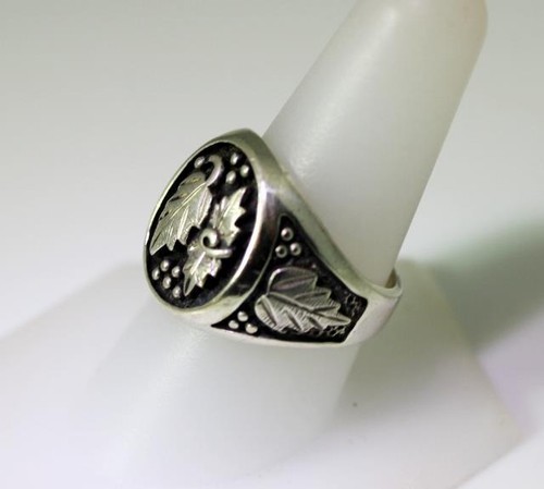 925 Wheeler Mfg. Co Black Hills Gold Style Grapevine Ring Size 9.25 - 8900