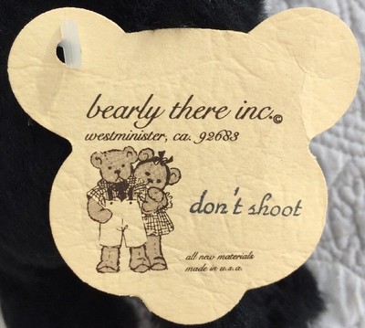 Vintage Bearly There Company Linda Spiegel Lohre Bear Black Jointed 8