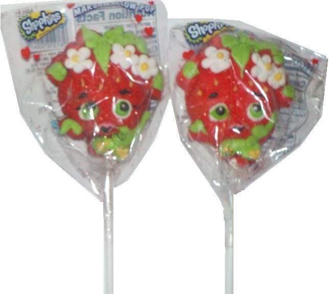 2 SHOPKINS  STRAWBERRY KISS  MARSHMALLOW POPS