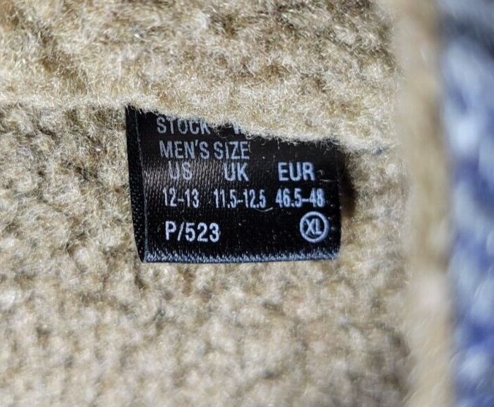 Woolrich Sherpa Plaid Slippers Slip On Felt Sole House Shoe Men's 12-13 NEW