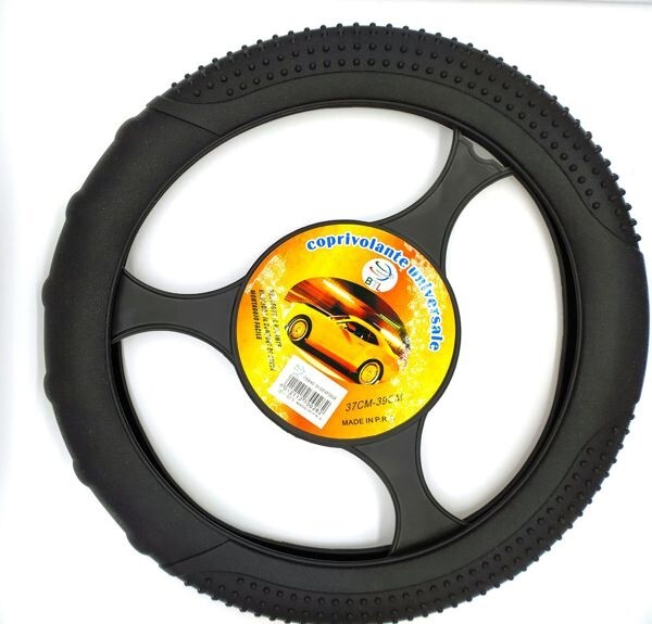 Coprivolante Copri Volante Auto Nero 37-39cm Con Presa Comfort Silicone awe