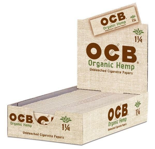 OCB Organic Hemp 1 1/4 Rolling Papers - 3 Packs - 50 Papers Each