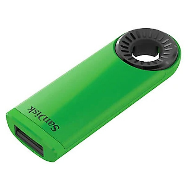Brand New! Green SanDisk Flash Drive (Cruzer Dial, USB 2.0, 32GB) Free Shipping!