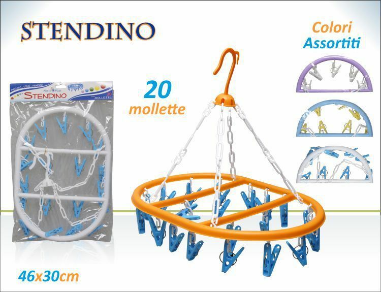Stendibiancheria 20 Pinze Mollette Gancio Stendino Biancheria Asciugatura dfh