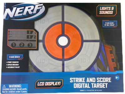 NERF Elite Strike and Score Digital Target Lights and Sounds 3 Games NER0156 New