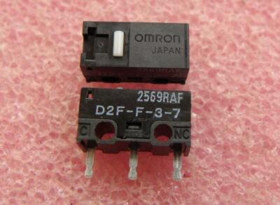 1PCS Original OMRON Mouse Micro Switch D2F-F-3-7 3-pin White Point Button