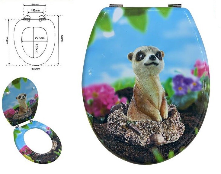 CopriWater Copri Water Sedile WC Bagno Universale Cerniere Acciaio Lemure dfh