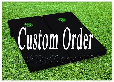  CUSTOM ORDER Cornhole Boards Personalized BEANBAG TOSS GAME w Bags 