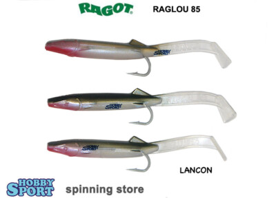 RAGLOU RAGOT 85 MM COLORE LANCON CONF. 3 pz  SILICONICO TRAINA  SPINNING
