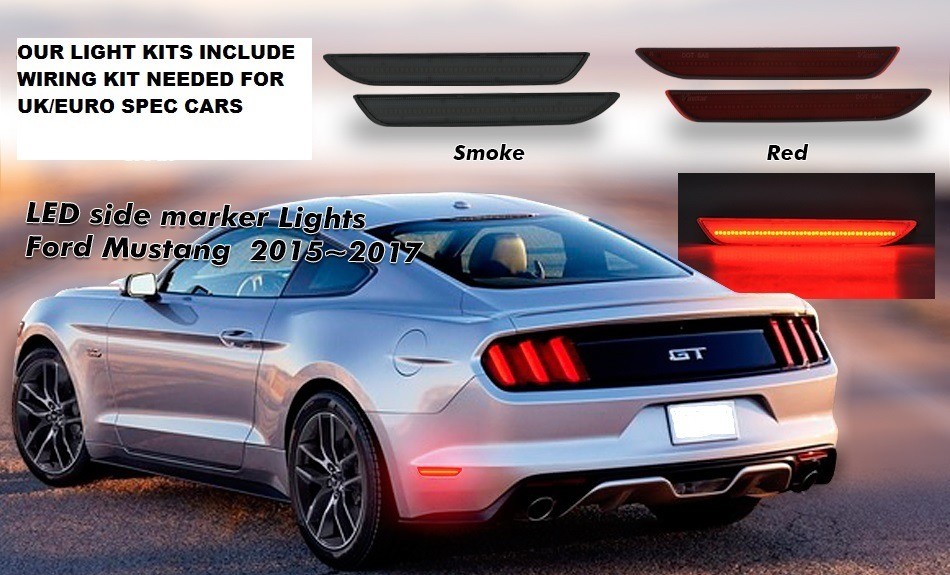MUSTANG LED iLLUMINATED Side Markers for 20152021 Ford Mustang + LED