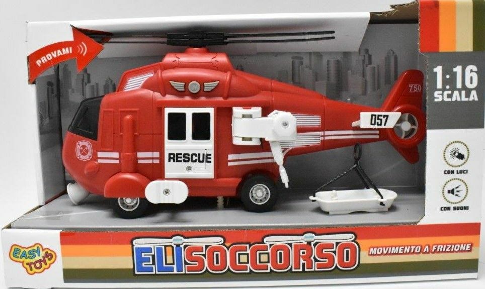 Elisoccorso Con Movimento A Frizione Luci E Suoni Gioco Giocattolo Bambini sar