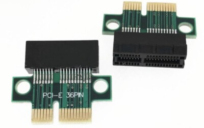 PCI-E x1 Slot 180-degree Protector Upward Riser PCI-Express 36-Pin M-F Card