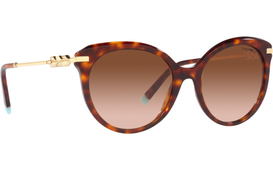 Pre-owned Tiffany & Co Sunglasses Tf4189b 80023b Havana W/ Brown Gradient 55mm