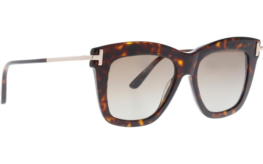Pre-owned Tom Ford Sunglasses Dasha Ft0822 52h Dark/havana Brown Polarized 52mm Tf 822