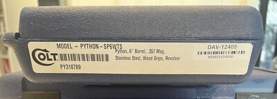 OEM COLT Firearms  Original Python 6  Barrel .357 Mag Hard Case W/ All Items