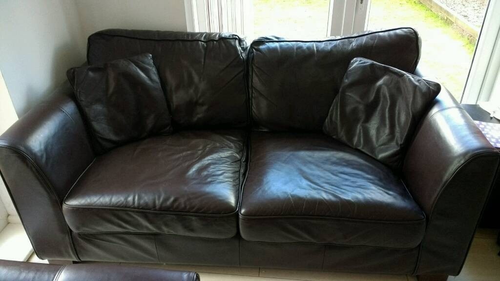 Harveys Brown Leather Sofa in Chellaston, Derbyshire Gumtree