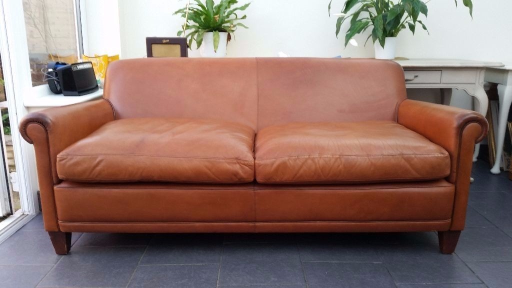 Laura Ashley Distressed Tan Brown Extra Large Leather ...