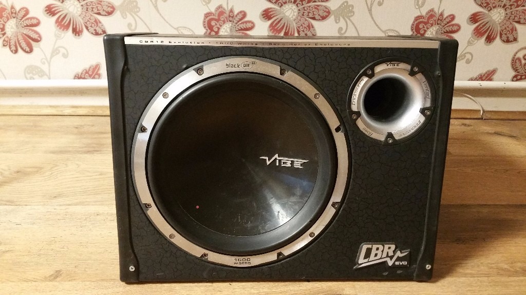 CAR SUBWOOFER VIBE CBR 1600 WATT WITH BUILD IN AMPLIFIER ACTIVE BASS