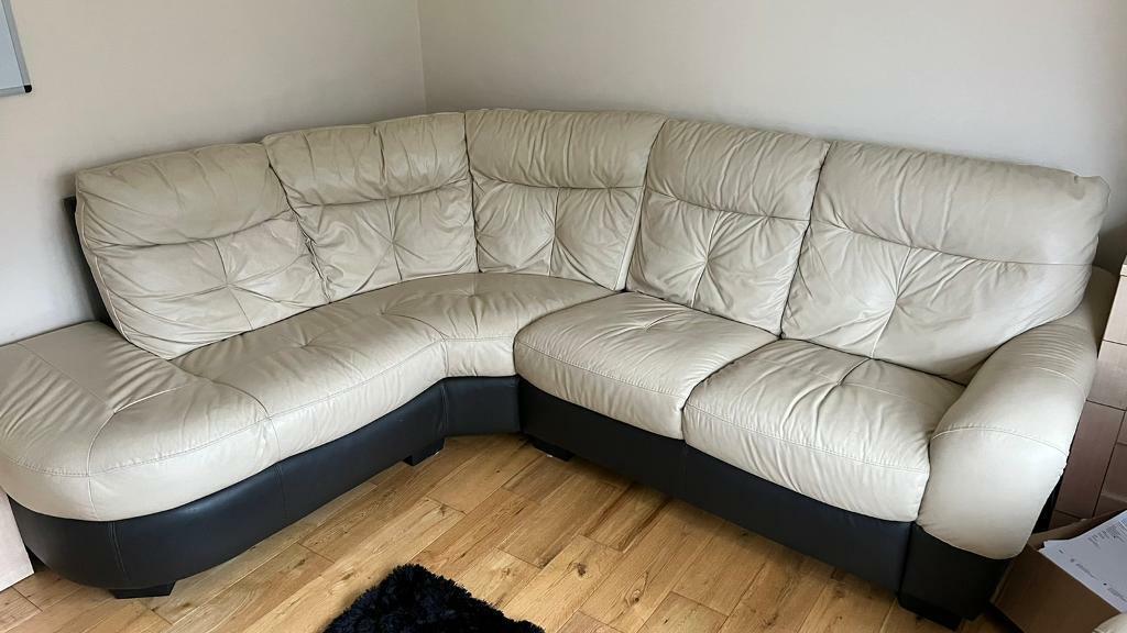 Leather Corner Sofa In Bridlington, Dfs Corner Sofa Leather White