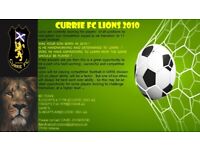 Currie FC Lions 2010s are looking for players born 2010 as we move to 11 a side football