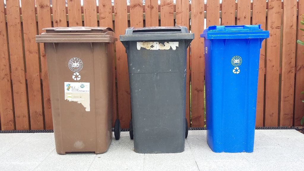 Small blue external recycling bin for sale in Malone, Belfast Gumtree