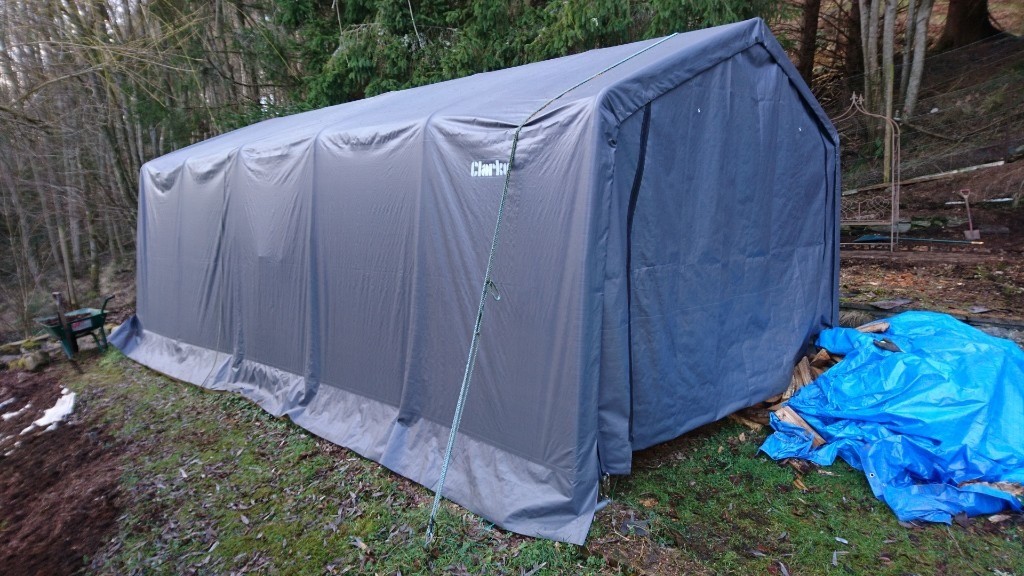 Clarke Garage portable instant popup temporary 6.1 x 3.8m in